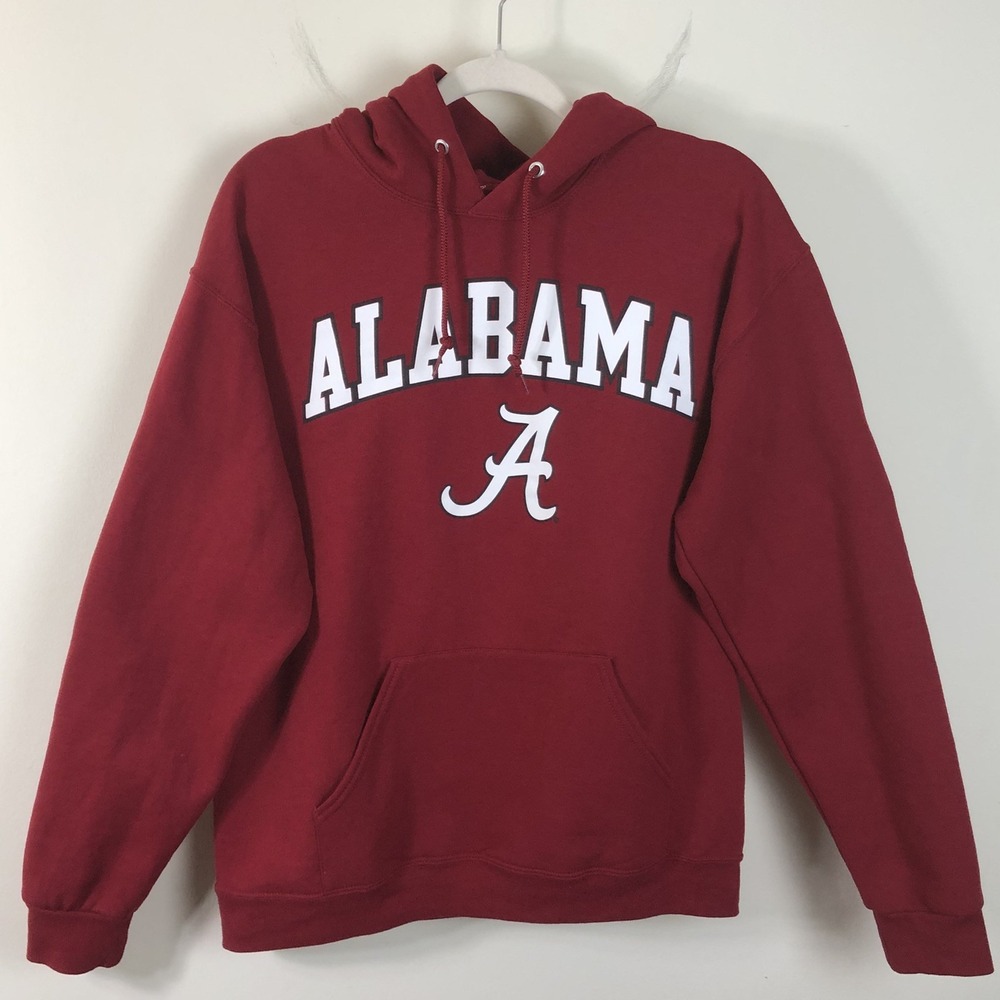 Alabama Crimson Tide Victory Campus Hoodie Sweatshirt Mens Sz M Crimson Red NCAA